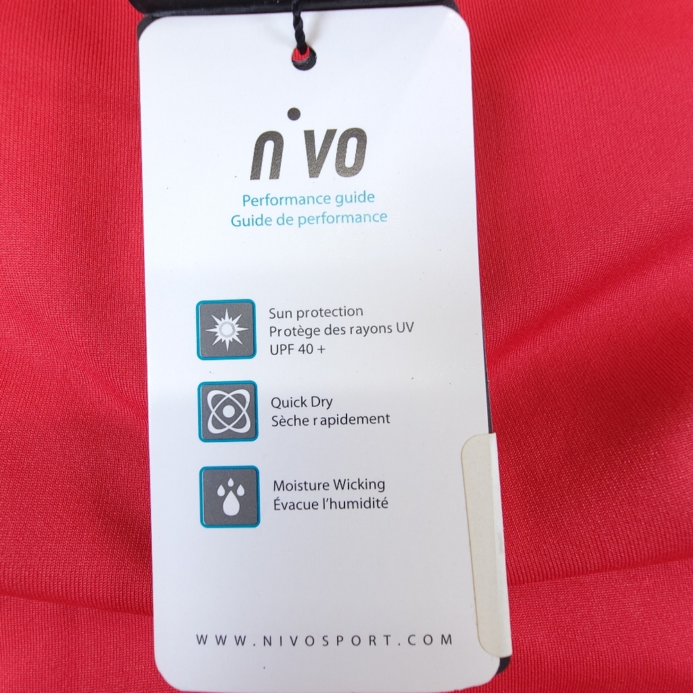 N'Vo Womens 1/4 Zip Long Sleeve Shirt Pullover Size Large Red UPF 40+ NWT - Picture 4 of 7